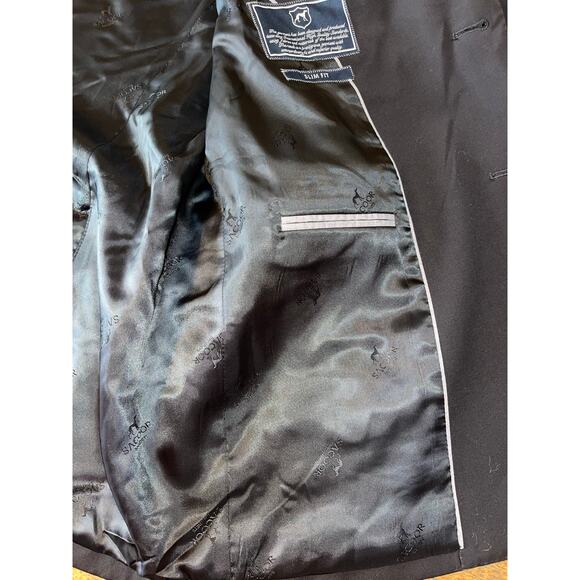 Mens Sacoor Brothers Black 100% Wool Two Button Classy Suit Coat Blazer (EU) 58 - Picture 8 of 10